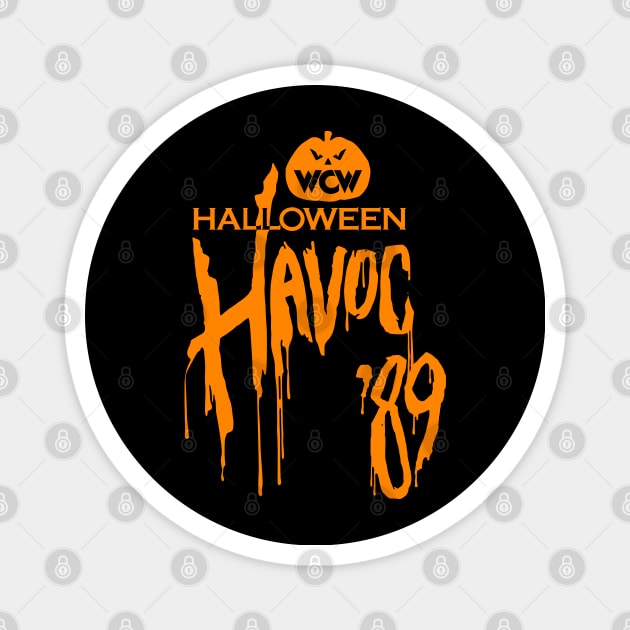 WCW Halloween Havoc 89 Orange Magnet by Authentic Vintage Designs